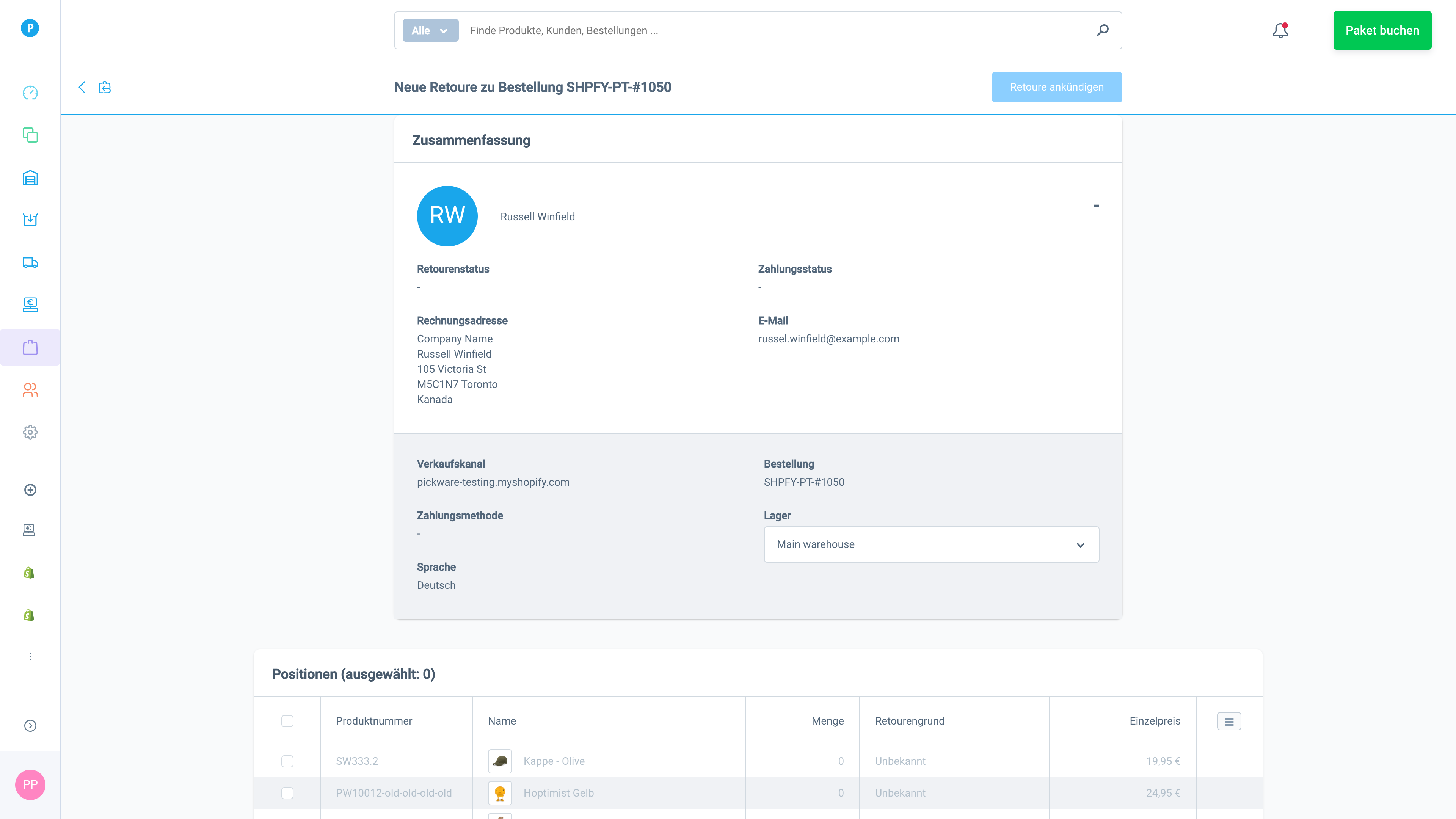 Retoure erzeugen Pickware Admin.png